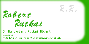 robert rutkai business card